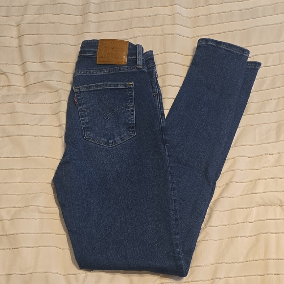 Levi's Denim - Levis 721 Womens High Rise Skinny Jeans Dark Wash Stretch Denim 28x31